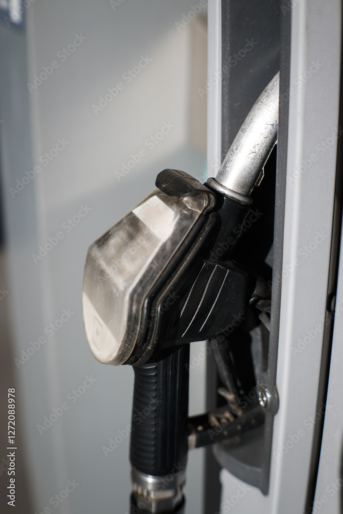 Fuel dispenser at a gas station, fillers.