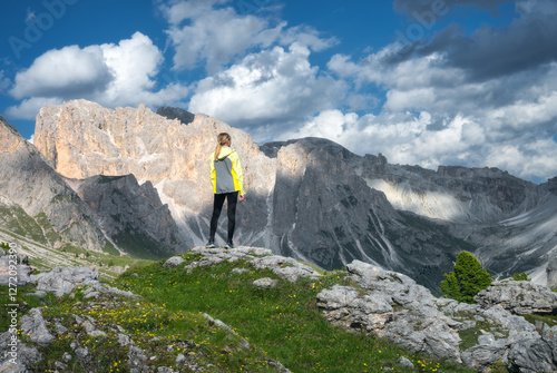 Girl on the hill with yello...