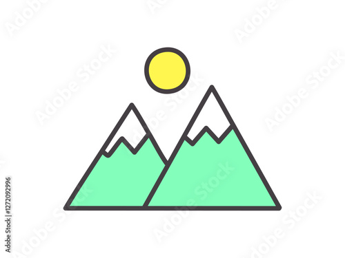 Sun over mountains