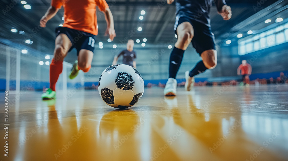 Fototapeta premium soccer ball in action