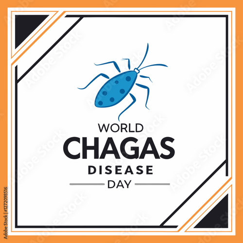April is World Chagas Disease Day background template. Holiday concept. use to background, banner, placard, card, and poster design template with text inscription and standard color. vector
