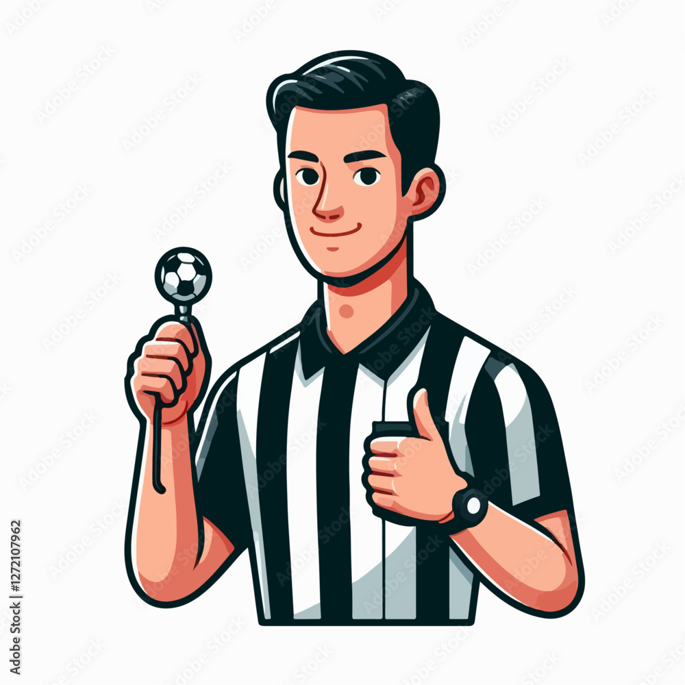soccer referee profession vector illustration soccer referee profession vector illustration