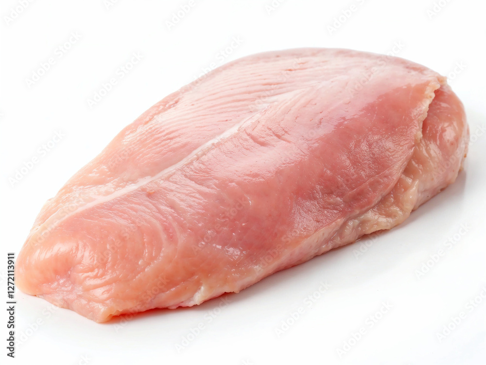 Fresh raw chicken breast lying on a clean surface ready for cooking or meal preparation Fresh raw chicken breast lying on a clean surface ready for cooking or meal preparation