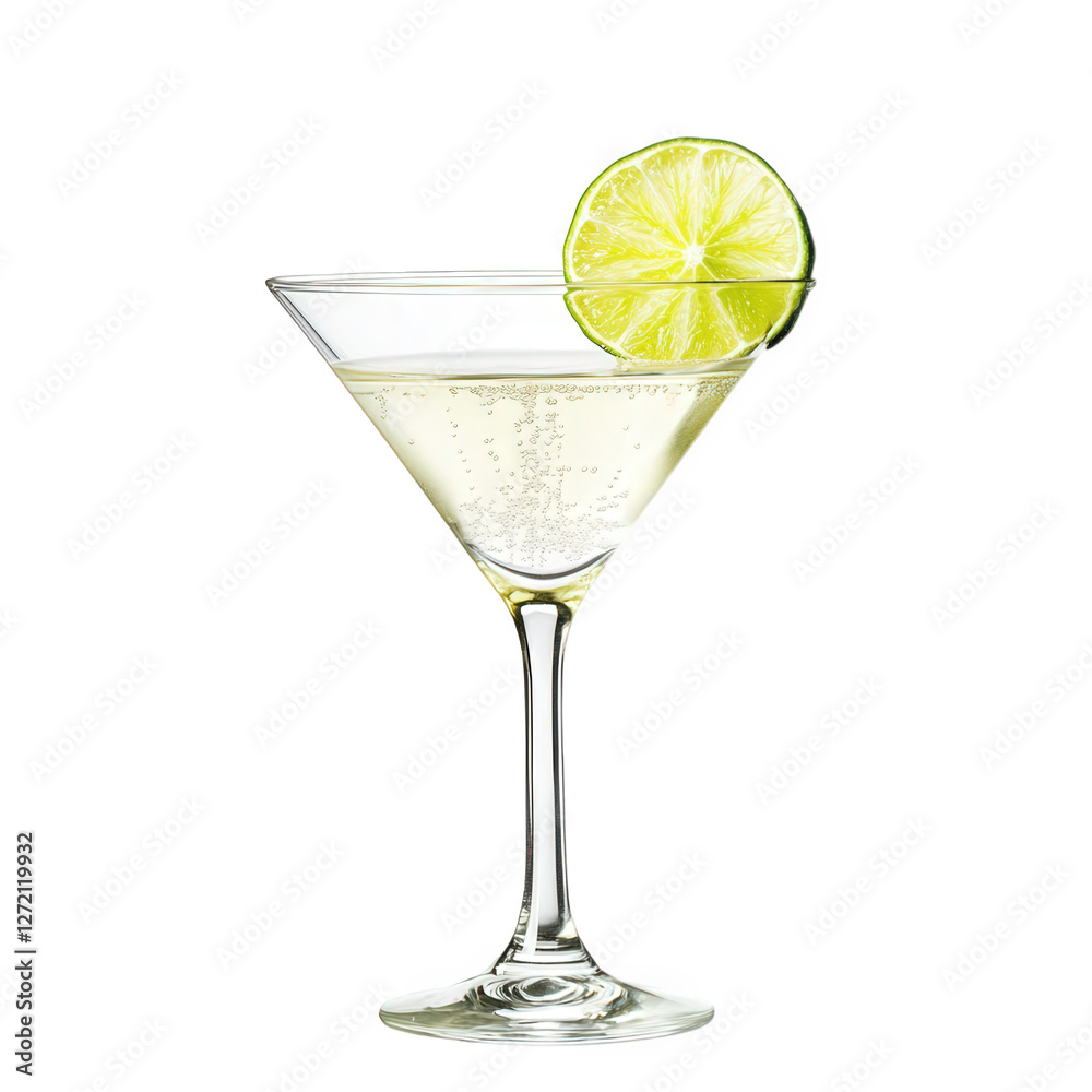 A martini glass with a lime wedge, slightly varied glass shape, bright and fresh aesthetic, transparent background, PNG A martini glass with a lime wedge, slightly varied glass shape, bright and fresh aesthetic, transparent background, PNG