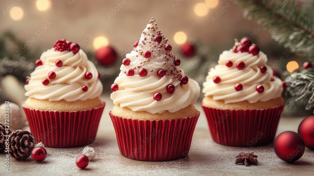 cupcake decorated christmas tree isolated cupcake decorated christmas tree isolated