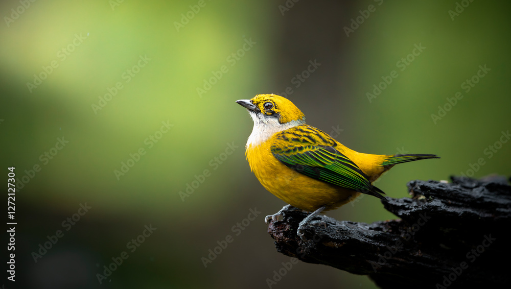 Fototapeta premium Tanager Perched on a Branch in Costa Rica