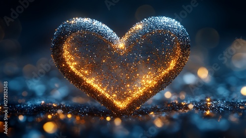 Sparkling heart shining love high resolution hd picture