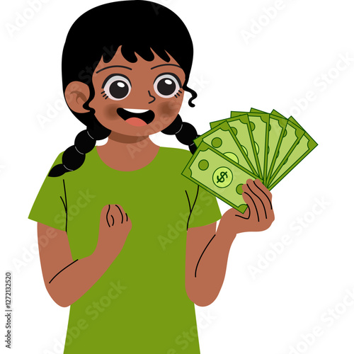 Girl and money