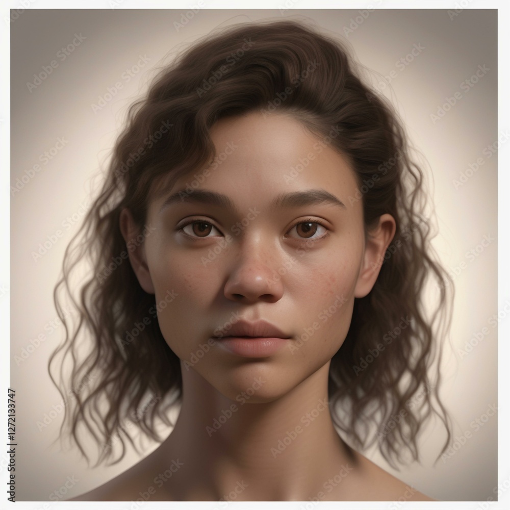A highly detailed, hyper-realistic close-up portrait of an AI-generated human face. This digital artwork features lifelike skin textures, expressive eyes, and natural lighting. A highly detailed, hyper-realistic close-up portrait of an AI-generated human face. This digital artwork features lifelike skin textures, expressive eyes, and natural lighting.
