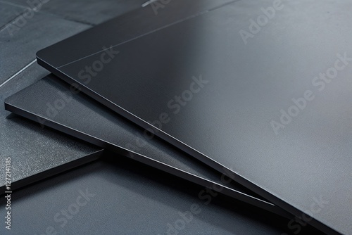 Sleek Charcoal Anodized Aluminum Finish with Contemporary Metallic Texture