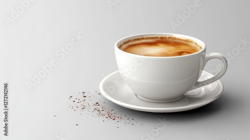 modern white ceramic coffee cup isolated