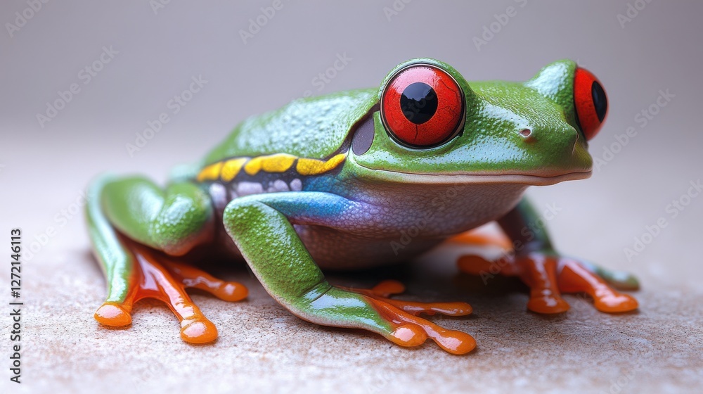 Obraz premium red eyed tree frog isolated