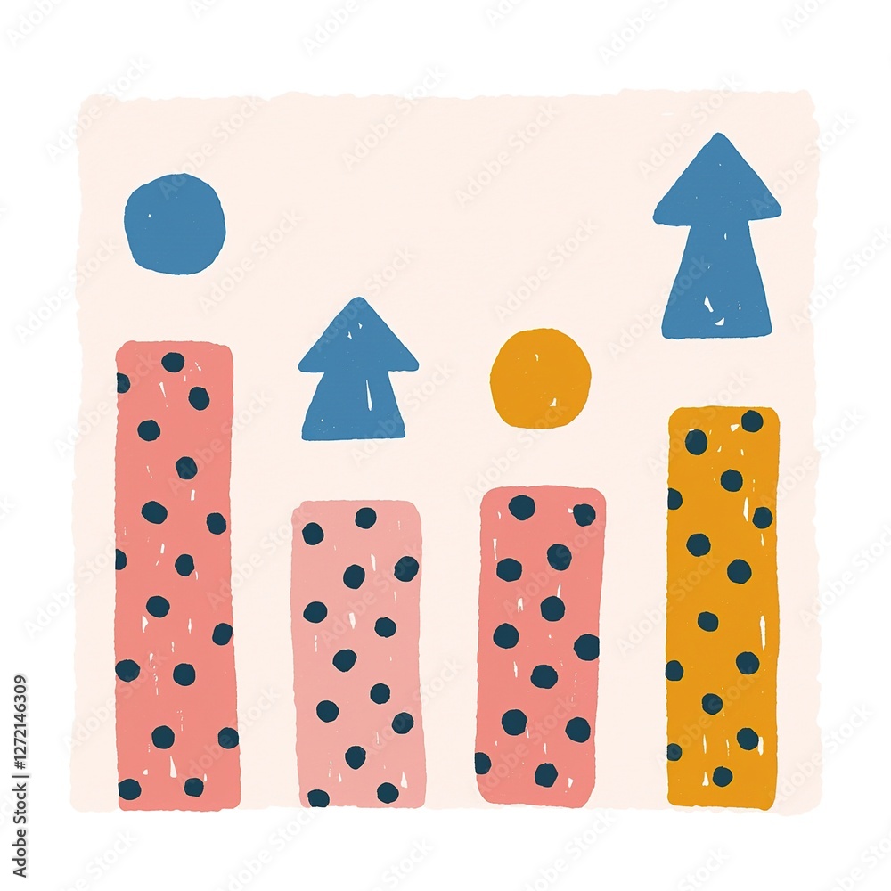 A colorful abstract graphic featuring dotted bars and geometric shapes, representing growth and creativity. A colorful abstract graphic featuring dotted bars and geometric shapes, representing growth and creativity.