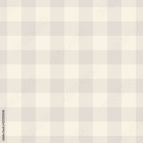 Subtle grey and beige gingham check pattern.  Perfect for backgrounds, textiles, or stationery design. Evokes a feeling of calm and understated elegance. Versatile and adaptable to various projects.