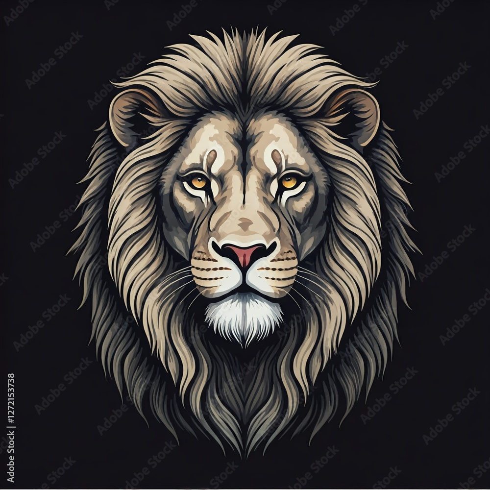 Obraz premium lion head vector