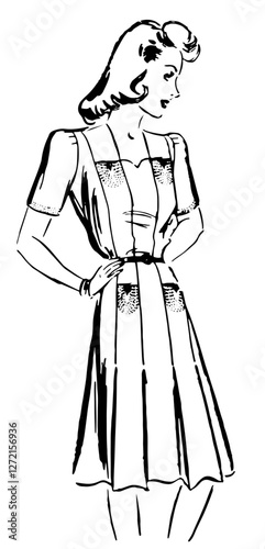1950s style glamour gal