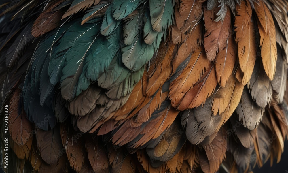 Fototapeta premium Detailed image of a bird's feathers and plumage, wildlife, feather, plumage