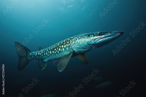 Pike fishing in Sweden under low light during a calm night on the sea