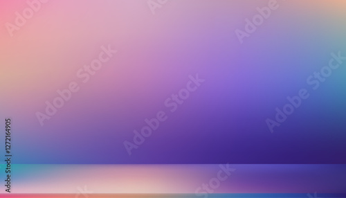 Blurred colour abstract background.Studio display podium with pastel template.Smooth iridescent colourful gradient rainbow backdrop,Vector banner Futuristic neon for product future cyberspace