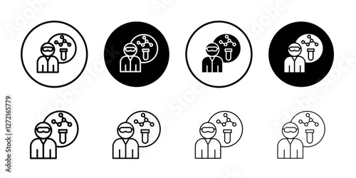 Biomedical engineer icon Simple outline vector logo