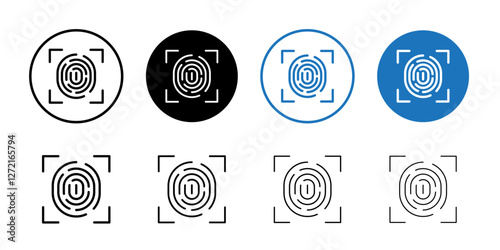 Biometric Icon Simple outline vector logo