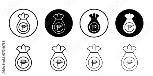 Cuba peso icon Simple outline vector logo