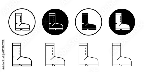 Fishing boots icon Simple outline vector logo