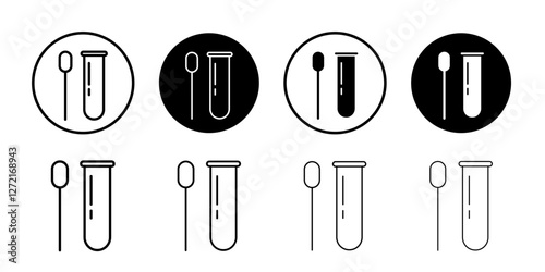 PCR Test icon Simple outline vector logo