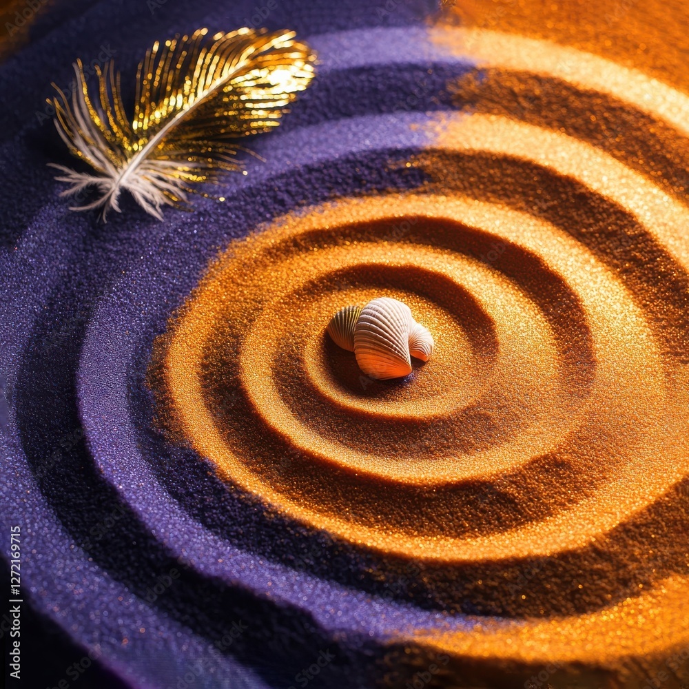 Zen Gardens Reimagined, Spiral Patterns in Futuristic Design