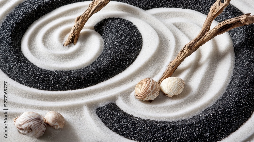 Zen Gardens Reimagined, Spiral Patterns in Futuristic Design