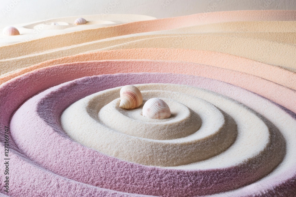 Zen Gardens Reimagined, Spiral Patterns in Futuristic Design