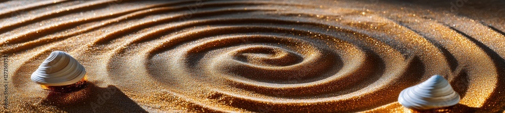 Zen Gardens Reimagined, Spiral Patterns in Futuristic Design