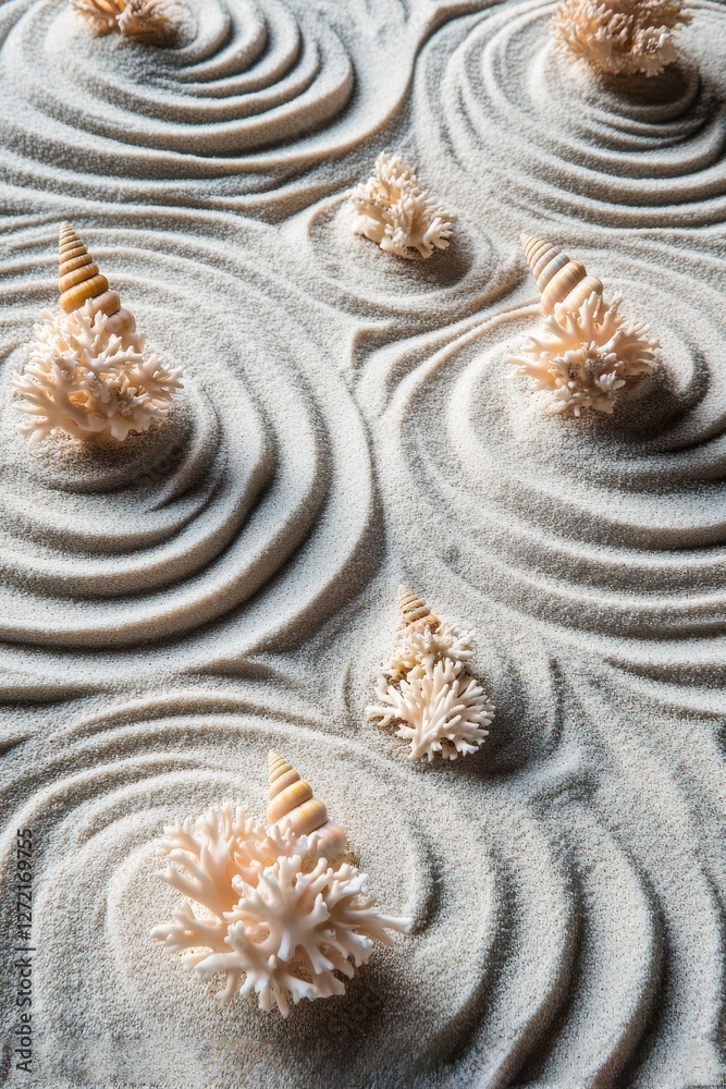 Zen Gardens Reimagined, Spiral Patterns in Futuristic Design