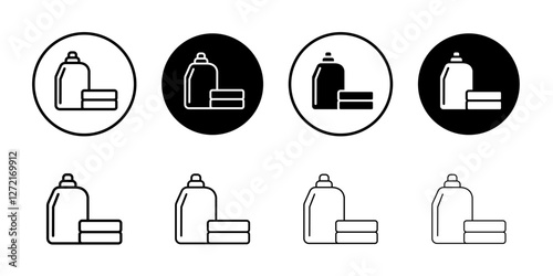 Softener clothes dirt icon Simple outline vector logo