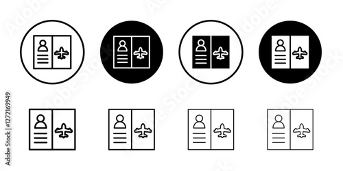 Start up visa icon Simple outline vector logo
