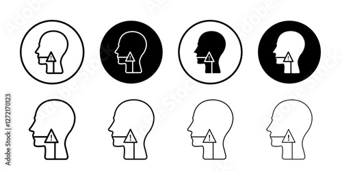 Swallowing Reflex Icon Simple outline vector logo