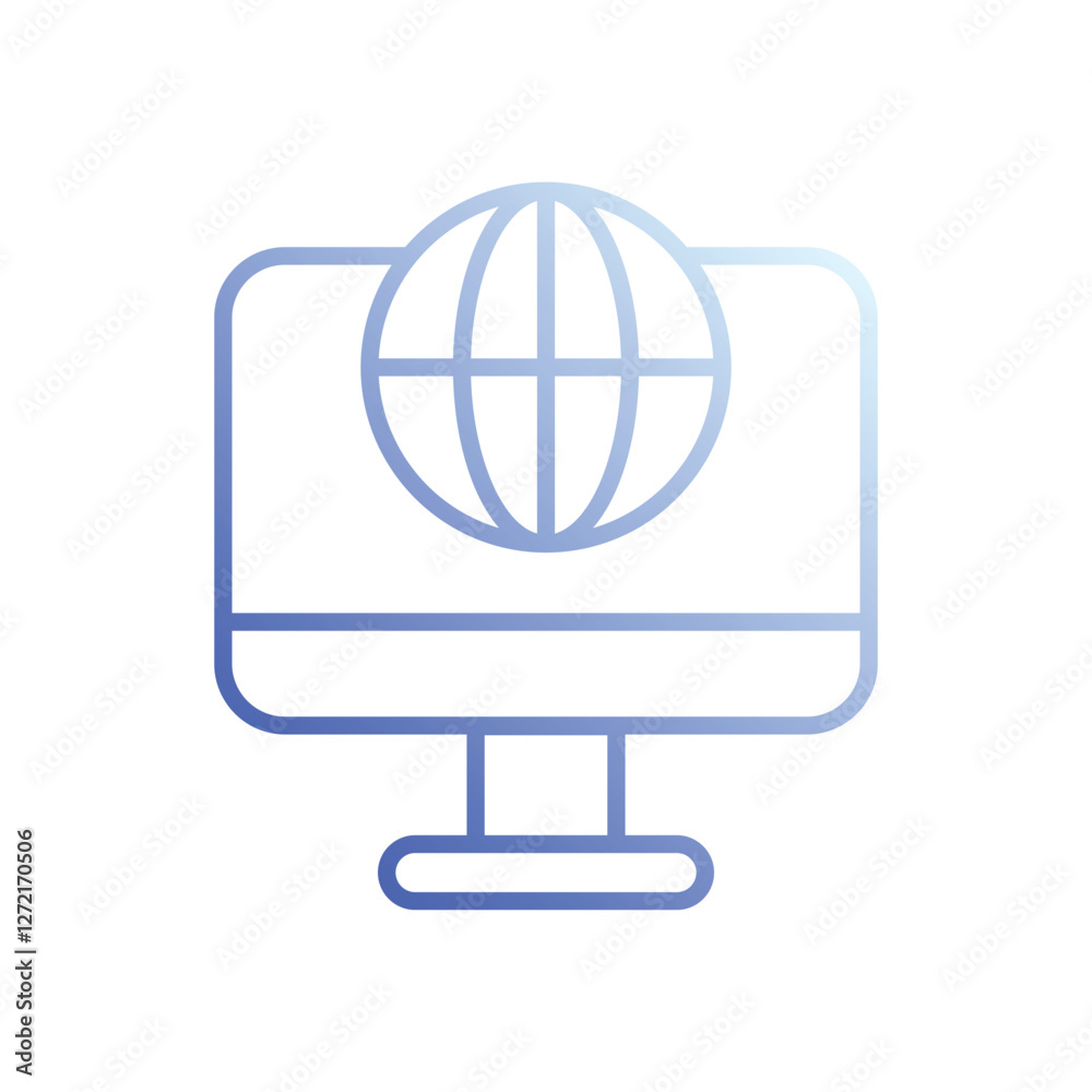 Internet icon vector stock illustration Internet icon vector stock illustration