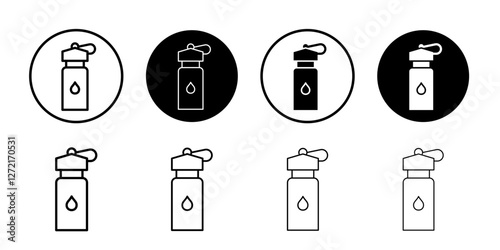 Water bottle icon Simple outline vector logo