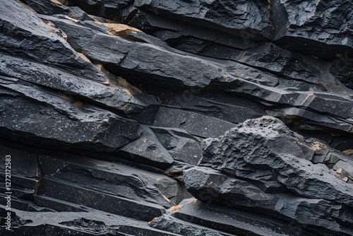 Rugged Dark Granite Textures with Charcoal Rock Backdrop