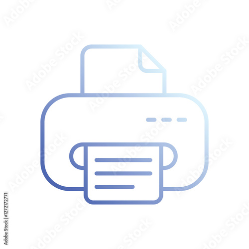 Print icon vector stock illustration