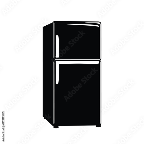 Refrigerator icon logo isolated on white background with Simple illustration of fridge vector icon for web design