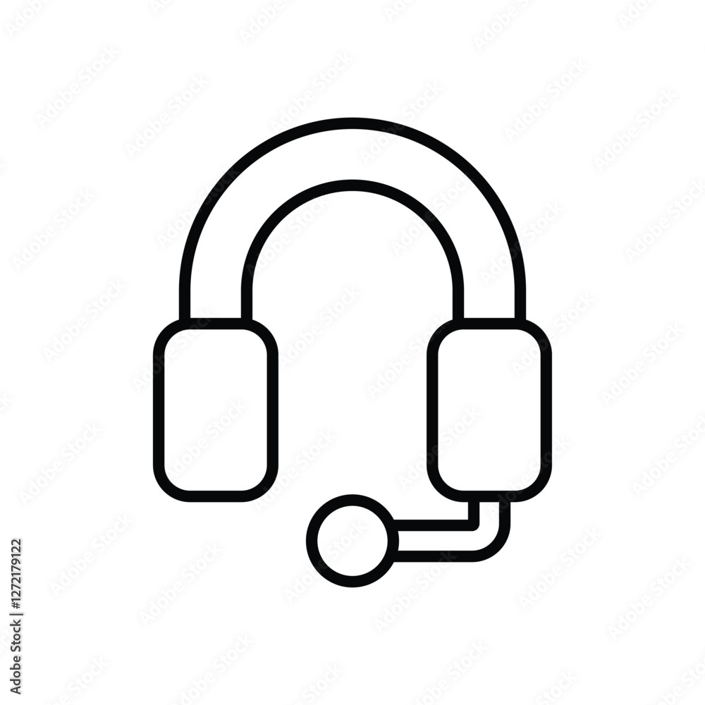 Headset icon vector stock illustration Headset icon vector stock illustration