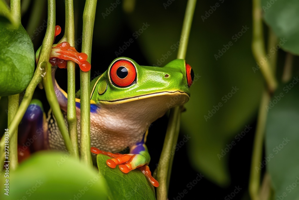 Red-Eyed Tree Frog, Nature’s Vibrant Palette