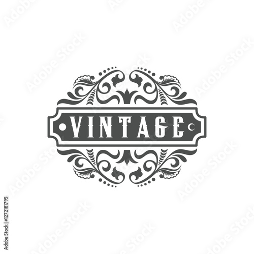 Illustration Design Template Vintage Hand Drawn Banner, Design Vector