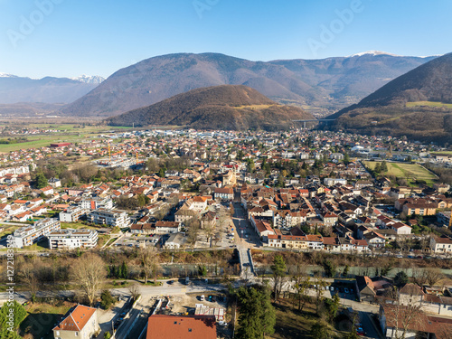 Fotografi Ville de vif en Isère en vue aérienne