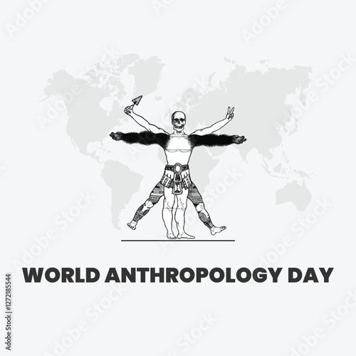 World anthropology day Background Template design for Poster or Banner
