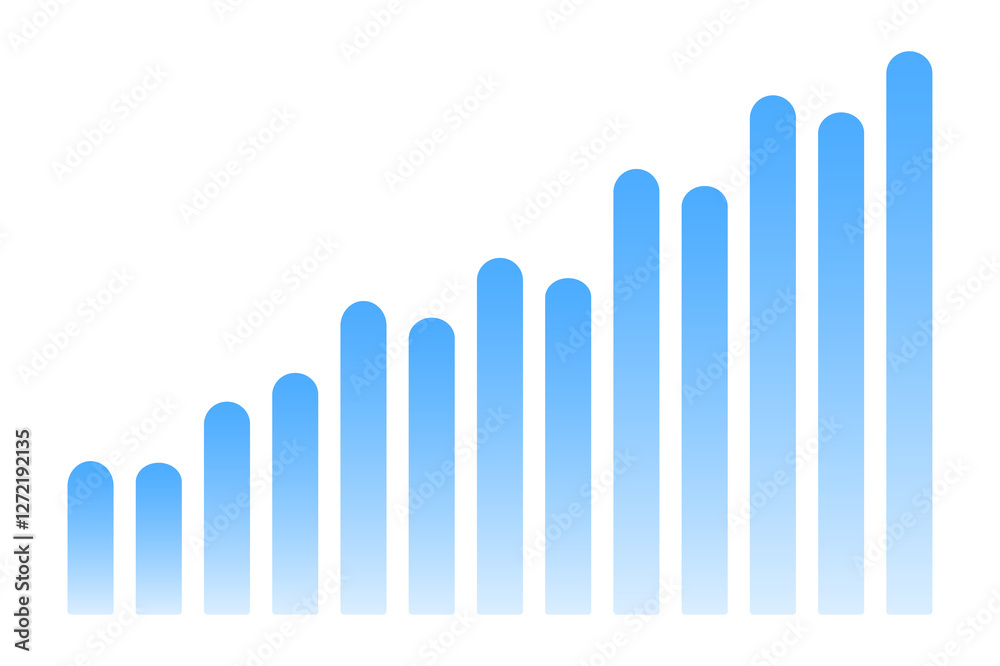 Column chart, business illustration Column chart, business illustration