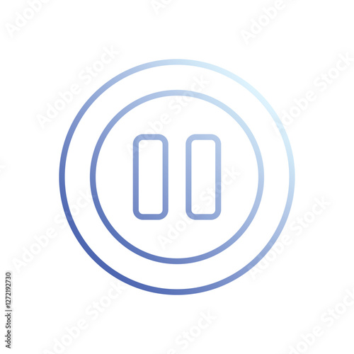 Pause icons vector stock illustration.