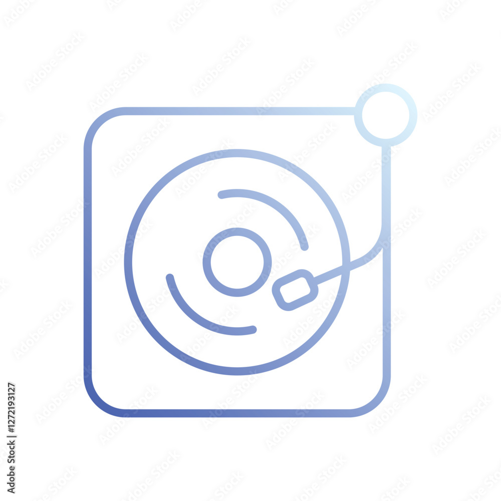 Vinyl Player icons vector stock illustration. Vinyl Player icons vector stock illustration.