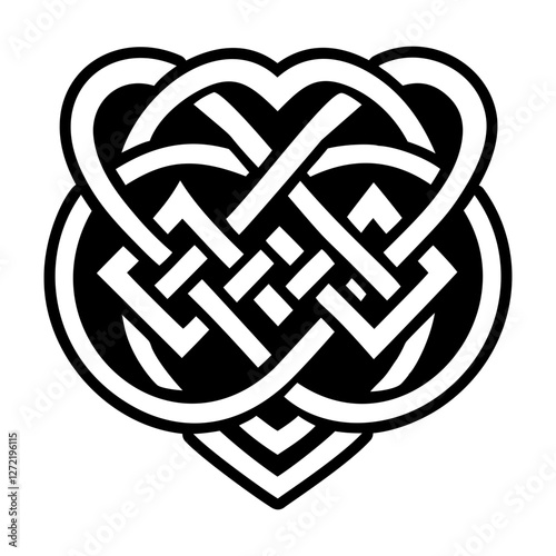 Double knot icon in solid style
